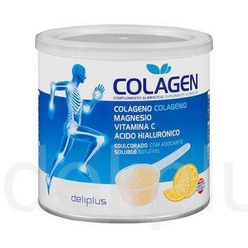Колаген з магнієм, вітаміном С, гіалуроновою кислотою Collagen instant lemon flavoured food supplement  250г, Deliplus 8402001008276 фото